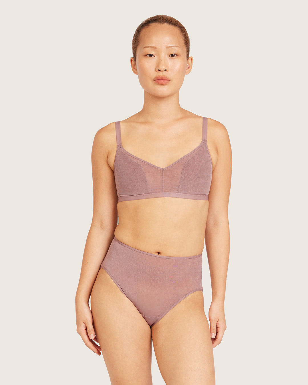 FreeMesh High-Cut Full Briefs - Mauve