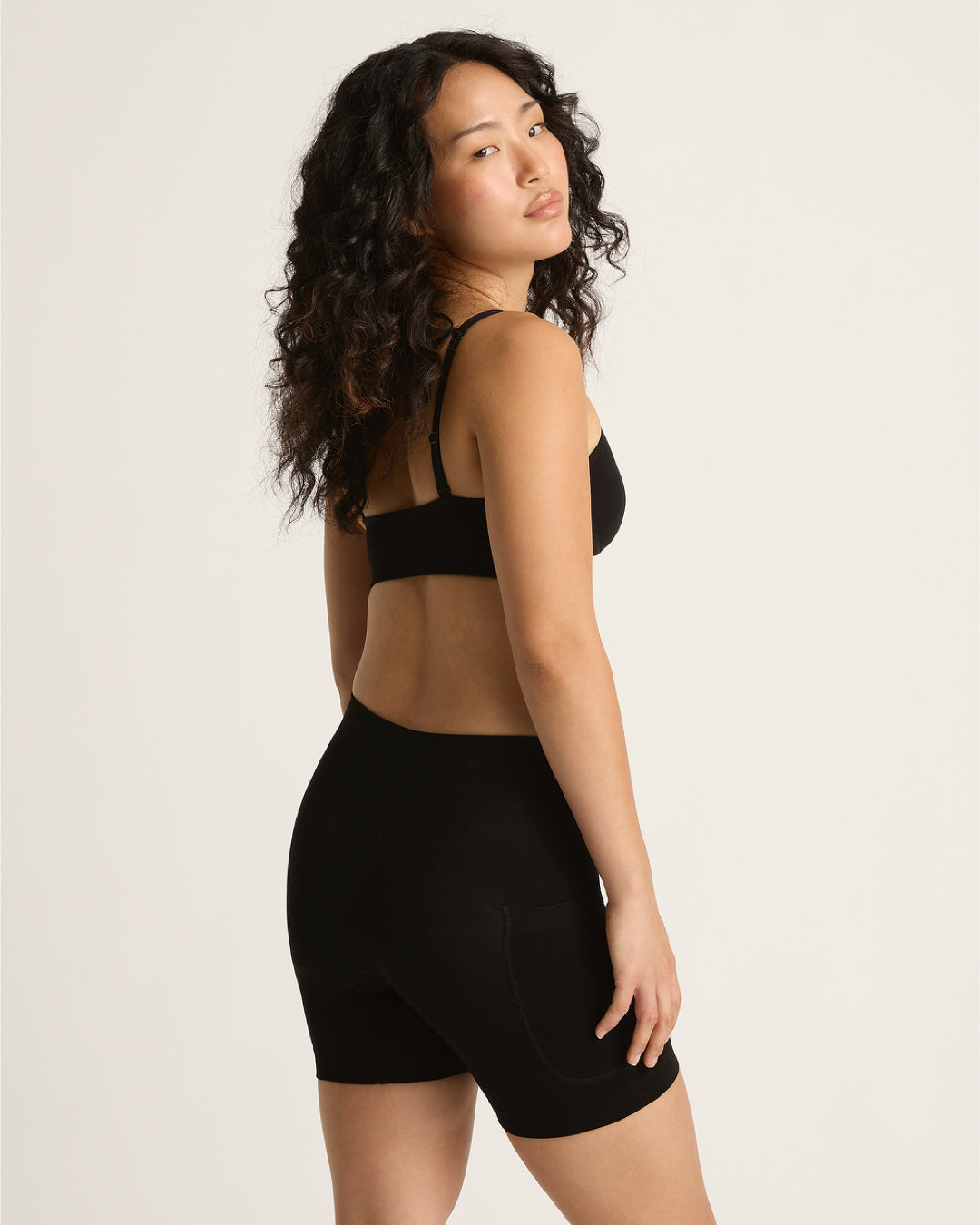 Seamfree Undershorts with Pocket 6" - Black