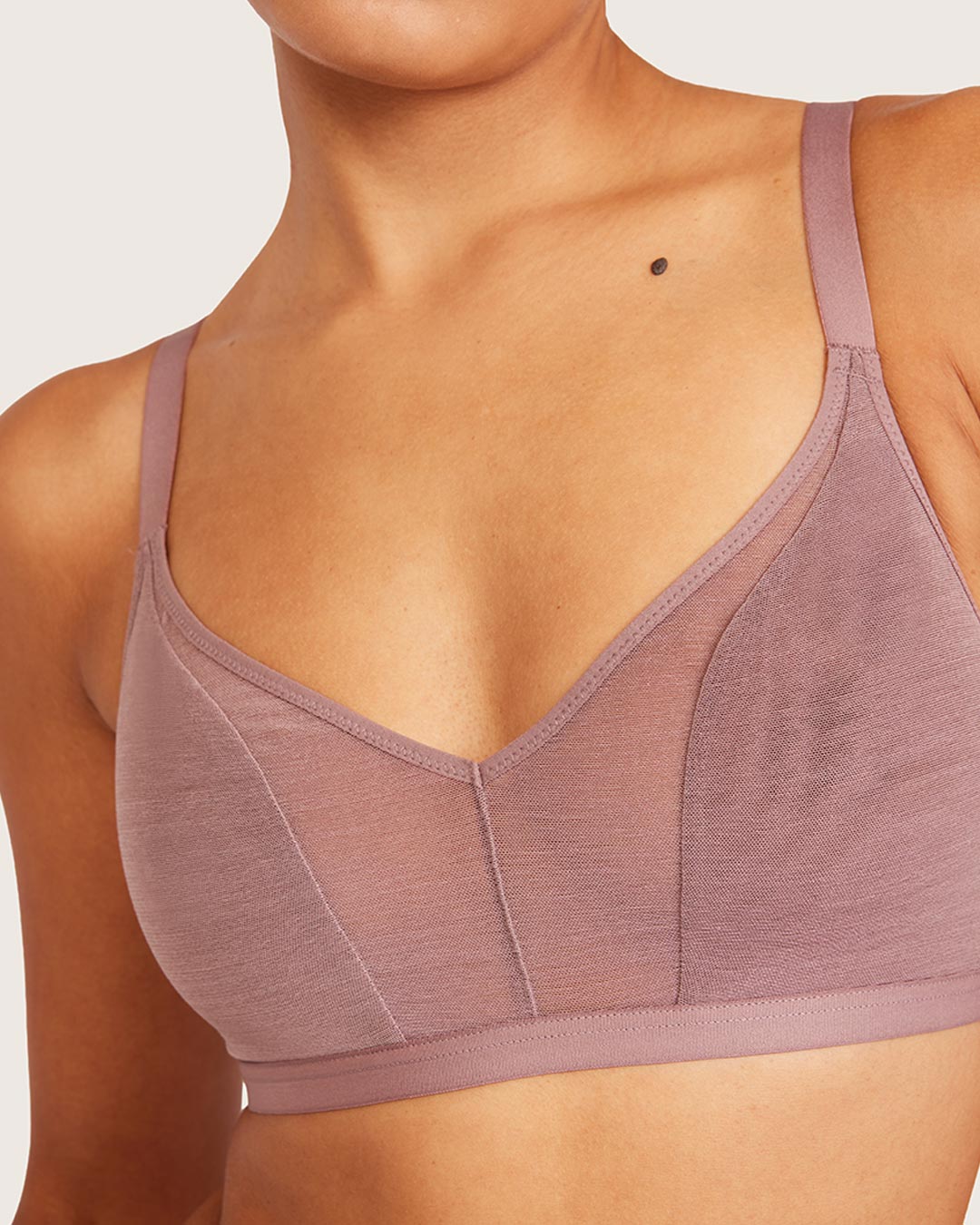FreeMesh Crop Bralette - Mauve