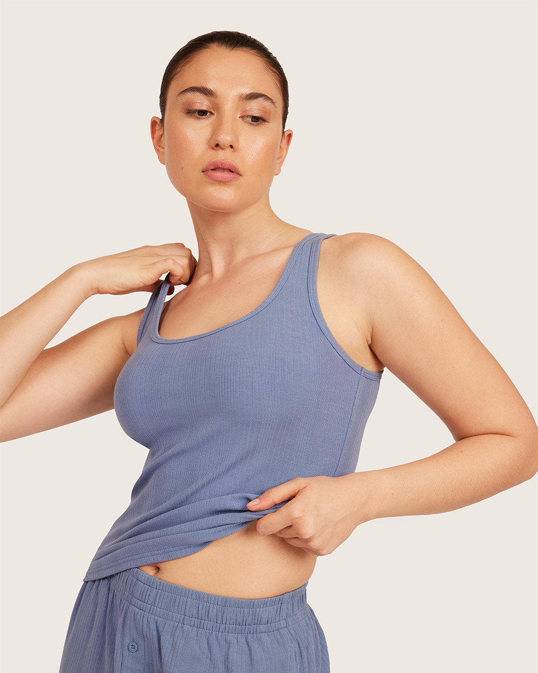 Lounge Tank Top - Steel Blue