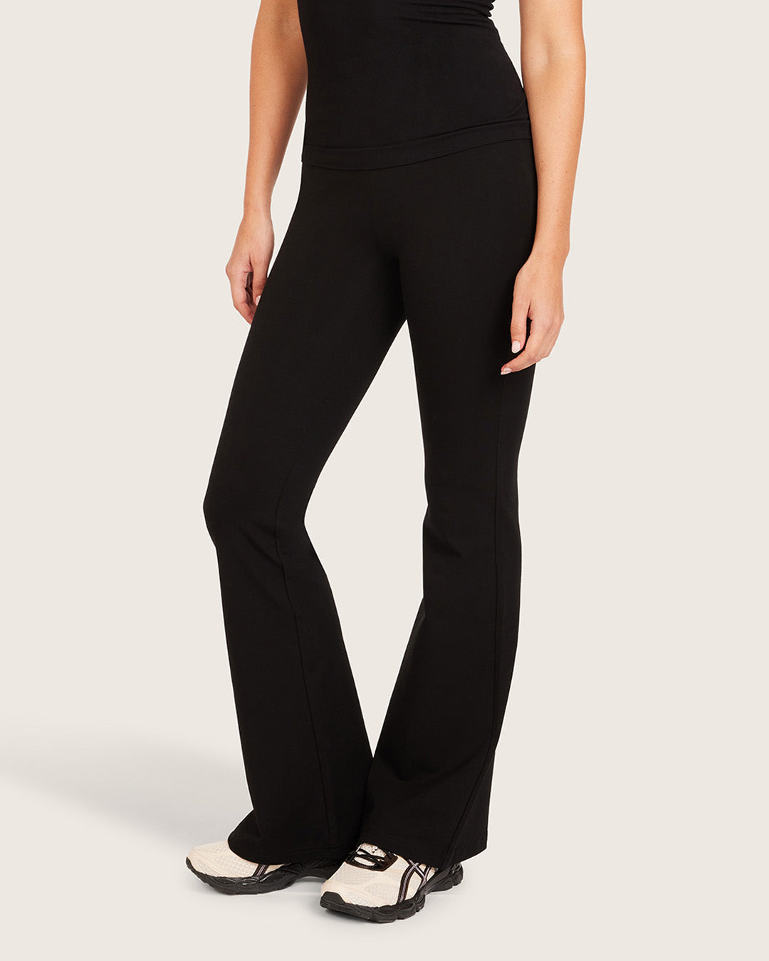 High Waist Flare Pants - Regular - Black