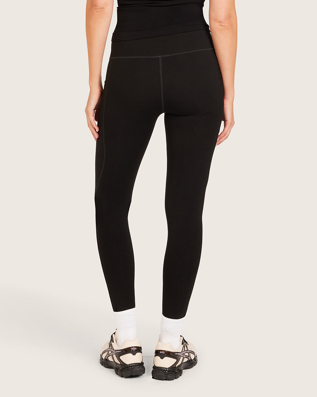 High Waist Leggings with Pocket - Black