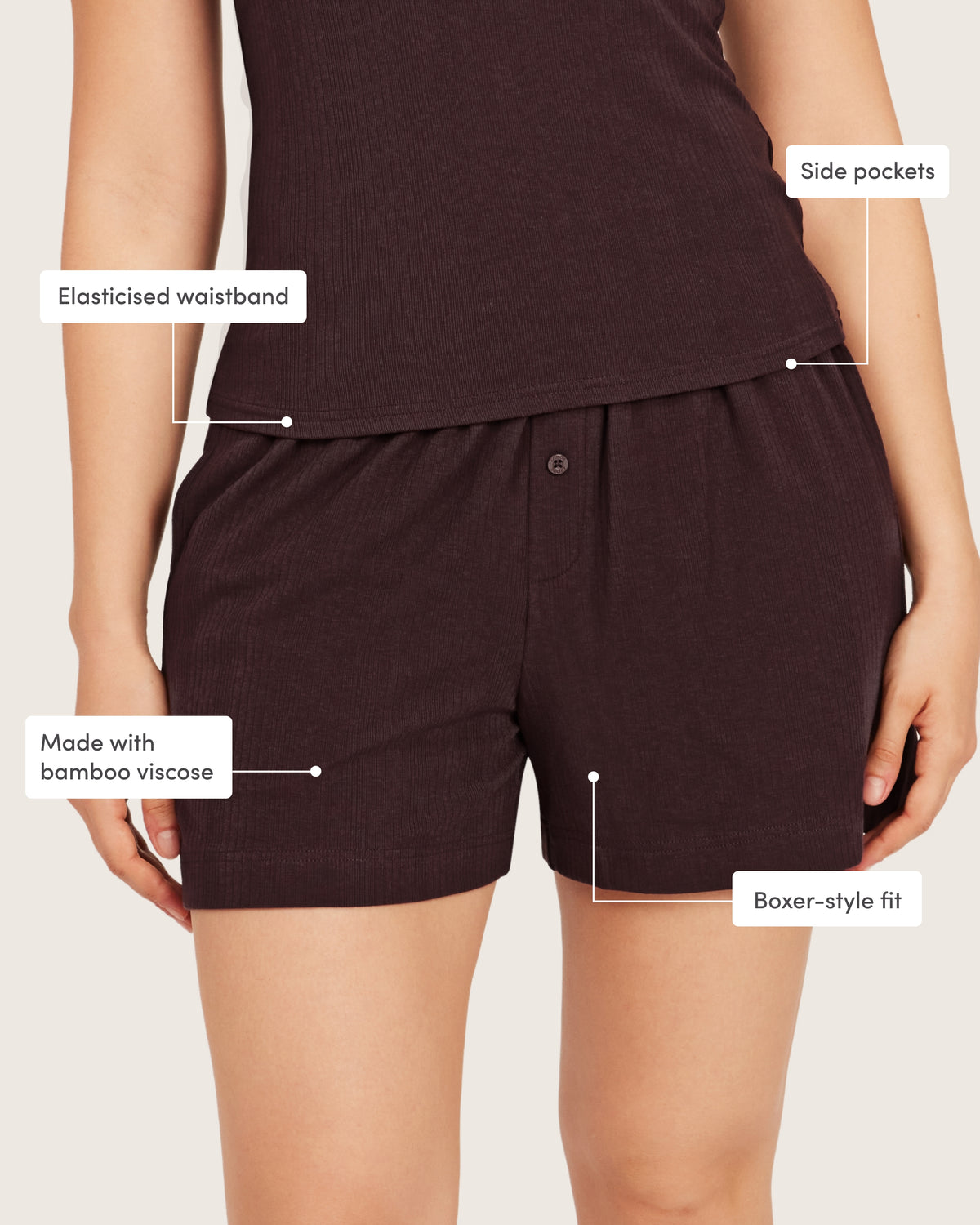 Lounge Shorts - Mulberry